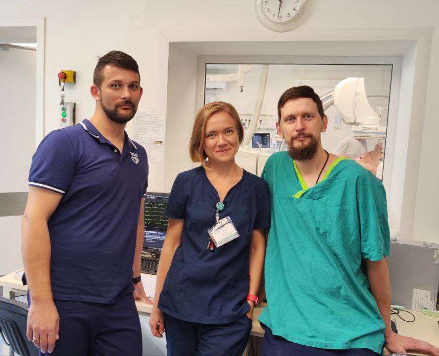 Врачи-аритмологи Юрий Юрьевич Гуляев, Татьяна Алексеевна Павленко, Максим Васильевич Горев